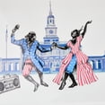 thumbnail image 4 of Sheila Bridges Harlem Toile Dancing Melamine 14.37" x 19.37" Handled Serving Tray, 4 of 9