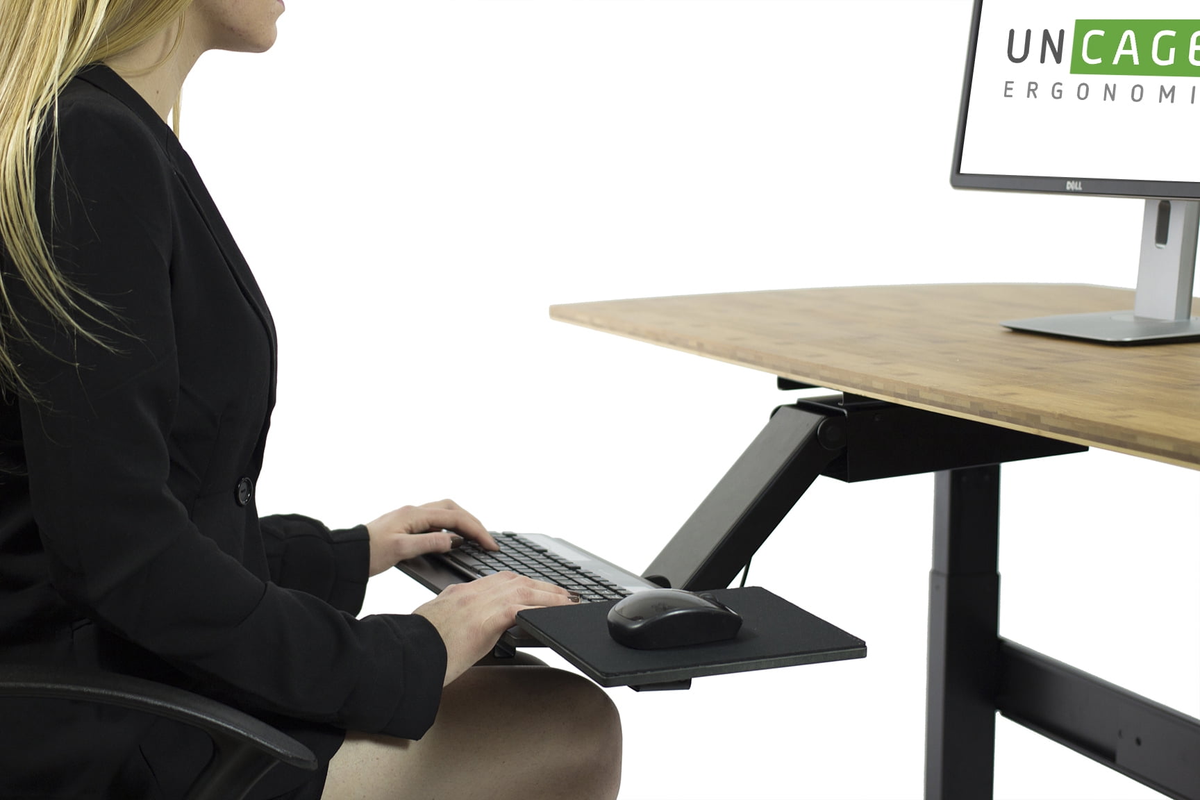 Mobotron Clamping Under-Desk Keyboard Tray with Ergonomic 3-Angle Adjustment 