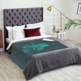 thumbnail image 5 of XMXT Throw Blankets, Game Sticker Handle Green Pattern Bed Blanket for Bedroom Sofa, 50 x 70 inches Green, 5 of 9