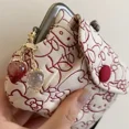 thumbnail image 4 of Bolso de mano con forma de boca dorada de Hello Kitty de Sanrio, monedero Zero, tarjetero, identificación, 2 en 1, para niña, varios, para guardar maquillaje, regalo para niña, 4 of 5