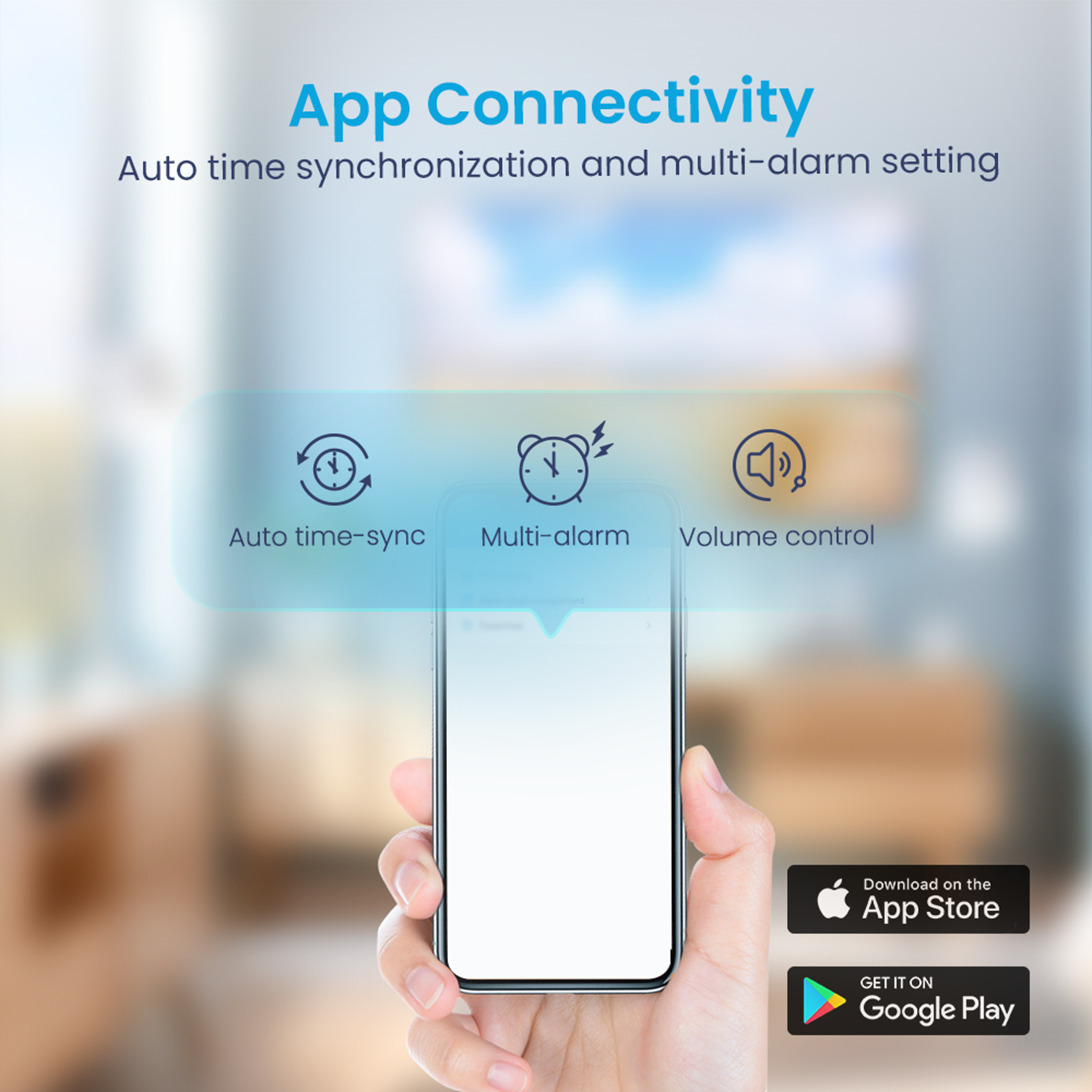 TimeVocalist Talking Alarm Clock with Time Sync, Task Reminders, Battery Backup for Elderly & Visually Impaired