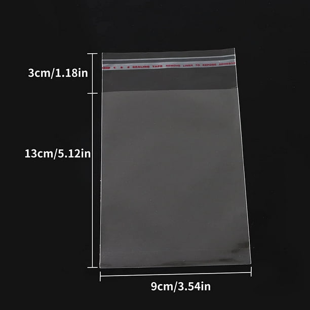 400 Pieces 9x13cm Transparent Plastic Bag OPP Food Bag Small Self-adhesive  Bag Packaging Food Bag Cellophane Bag for Bakery Candy Chocolate Lollipop  Cookies 