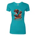 thumbnail image 2 of If It's Not a Dachshund It's Just a Dog Gift | Womens Dog Lover Slim Fit Junior Tee, Tahiti Blue, Medium, 2 of 3