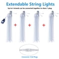 thumbnail image 2 of Luces navideñas Aluan Meteor Shower, 10 tubos, 360 LED, color blanco, 2 of 7
