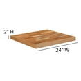 thumbnail image 4 of Flash Furniture Mayfair 24" Square Butcher Block Style Table Top, 4 of 10