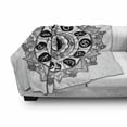 thumbnail image 3 of Ying Yang Soft Flannel Fleece Throw Blanket, Round Zodiac Theme Design in Centre Astrology Signs Print, Cozy Plush for Indoor and Outdoor Use, 70" x 90", Black White, by Ambesonne, 3 of 6