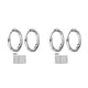thumbnail image 4 of Guardurnaity Pendientes de aro de plata para mujer, tecnología de galvanoplastia de acero inoxidable, anillos de labio de nariz brillante, Type2 NO2, 4 of 6