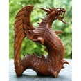 thumbnail image 3 of Wooden Dragon Handmade Sculpture Statue Handcrafted Gift Art Decorative Home Decor Figurine Accent Decoration Artwork Hand Carved Size: 12" tall x 10" wide x 5" deep, 3 of 9