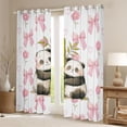 thumbnail image 2 of Homewish Cute Animal Panda Blackout Curtains Set of 2 (52x84 Each) for Kids, Kawaii Bowknot Flower Window Curtains, Cartoon Love Heart Curtains and Drapes, Curtains and Drapes Bedroom Decor, 2 of 6