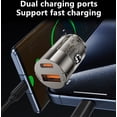 thumbnail image 4 of Binmer Hidden USB- Type-C Two Charging Port PD65W Fast Charging Lightweight And Portable Pull Ring One To Two Car Charger, 4 of 6
