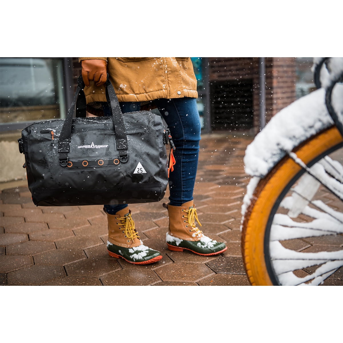 25Liters Thunder Roll Top Black Cargo Backpack