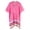 Hot Pink, variant on Women's Oversized V Neck Colorful Stripe Crochet Beach Cover Up Sheer Mesh Batwing Sleeves Blouse Long Tops for Travel Vacation Floral Print Swim Cover up Wrap Green One Size