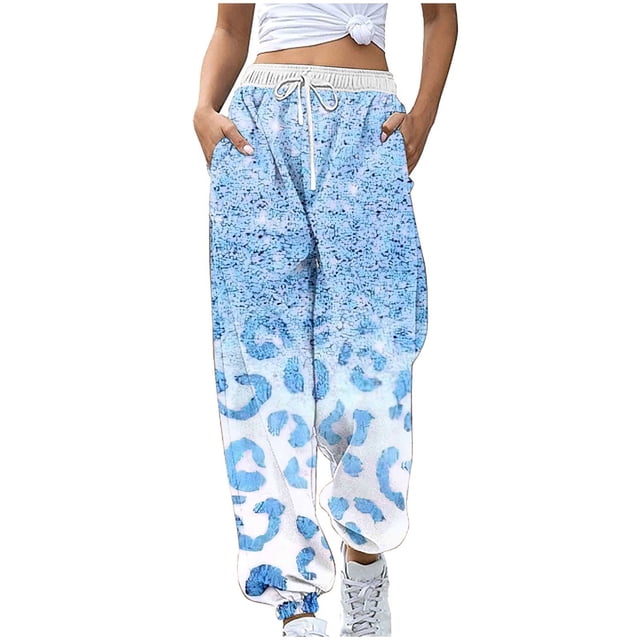 Birdeem Pantalon à Cordon Imprimé à Blocs de Couleur pour Femmes