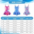 thumbnail image 4 of Girls One Piece Swimsuit Toddler Bathing Suit with Mermaid Scales Printed, Toddler Swimsuit Girl for Adjustable Age 4-5 Years, 4 of 9