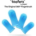 thumbnail image 2 of Jasper Dog Toothbrush Silicone Finger Toothbrush for Puppies, Cats and Small Pets 4 Pack Blue, 2 of 9