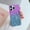 Purple Blue, variant on Compatible with iPhone 13 Case Gradient Color Glitter Galaxy Women Girls, 3D Design High-Grade TPU and Hard PC Shockproof Unique Aesthetic Design Phone Soft Case, Black