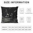 thumbnail image 5 of SHANXI Soft Music Themed Pillow Cases Cushion Covers For Living Room Bedroom Black White Style Decorative Throw Pillowcases for Sofa Couch Chair 20x20in, 5 of 5
