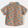 thumbnail image 4 of Tisuna Button Down T Shirt For Boys Toddler Dinosaur Print Short Sleeve Lapel Neck Tops Casual Cute Boys Child Summer Outfits Coffee Size 3-4 Years, 4 of 4