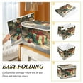 thumbnail image 4 of Storage Box With Lid 16.5x12.6x11.8In Lidded Home Storage Bins Foldable Stacked Household Storage Box Green Christmas Gifts, 4 of 7