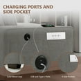 thumbnail image 5 of ASHOMELI Fabric USB and Type C Charging Ports Sectional Sofa, Gray, 5 of 8