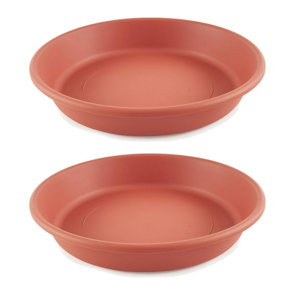 HC Companies Classic Tray Saucer for 20 Inch Planters, Terracotta (2 Pack)