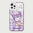 thumbnail image 3 of Bonita funda de teléfono Sanrio Kuromi Cinnamoroll para IPhone 15 Pro Max 14 11 12 13 Mini XR XS 7 8 6 6S Plus SE 2020 2022, cubierta transparente, 3 of 5