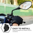 thumbnail image 3 of COMPUKAS 2Pcs Motorcycle Rearview Mirror Mount in Black for Improved Nighttime Visibility, 3 of 6