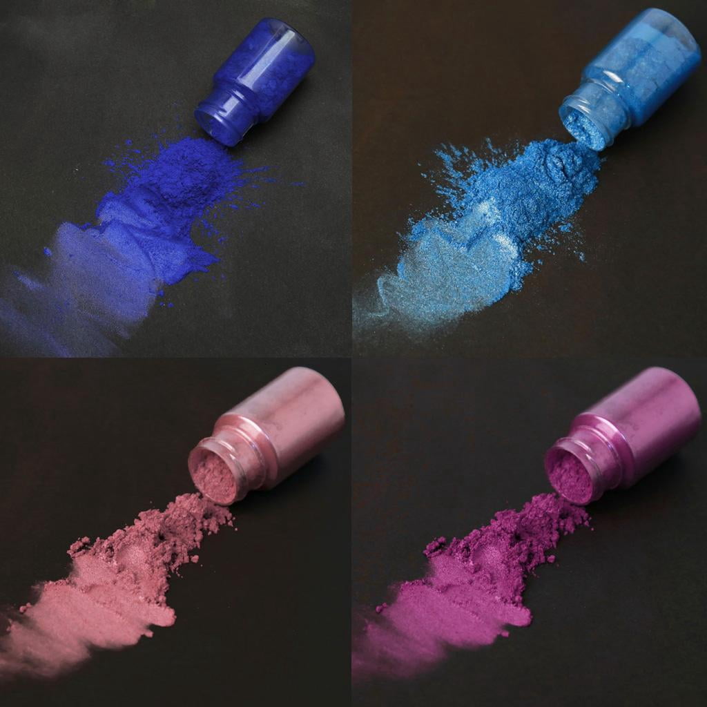 Osdhezcn 50 Colors Shift Mica Powder for Epoxy Resin Fine Glitter Powder Pigment Powder for Resin Nail Art Slime Craft Decors