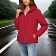 thumbnail image 2 of Jsaierl Women's Hooded Zip Up Windproof Jacket with Chest Pocket Lightweight Windbreaker for Travel Hiking Outdoor, 2 of 8