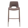 thumbnail image 3 of Desi Barstool Brown & Walnut Barstool, Modern Style, Plush and durable faux leather fabric, Steel, Indoor Bar, 3 of 12