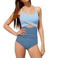 thumbnail image 3 of ibiyuan Girls One Piece Swimsuit Adjustable Strap Cute Ruffle Girls Bathing Suits Stretch Cut Out Girls Swimsuit Size 7 Hawaiian Mesh Summer Swimwear, 3 of 6