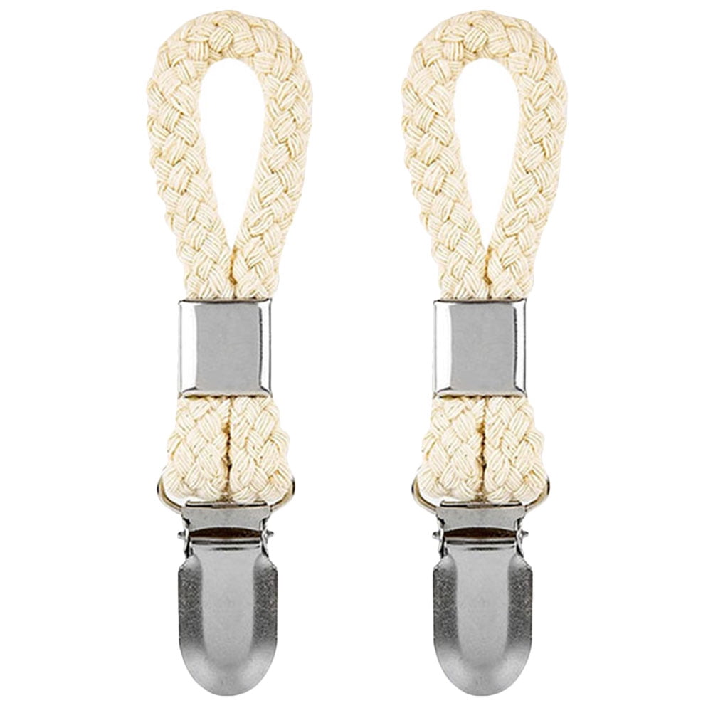 2pcs Kitchen Towel Clips Metal Cotton Rope Hanging Towel Clips Bathroom Towel Holders