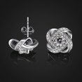 thumbnail image 4 of Pendientes retro creativos de moda Yashi Pendientes de trébol de cuatro hojas con diamante blanco, 4 of 5