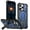 Blue, variant on TECH CIRCLE For iPhone 14 PC+TPU Magnetic Case, Full Body Shock-Absorbent,Metal Invisible KickStand,Compatible with MagSafe Military Grade Heavy Duty Rugged Bumper Cover,Blue