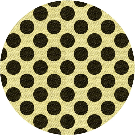 Ahgly Company Indoor Round Patterned Blood Night Red Area Rugs, 7' Round
