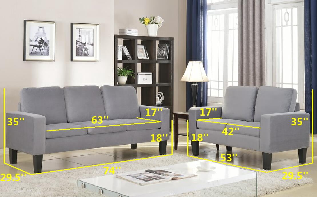 Leonel Signature Sarah Microfiber Loveseat, Multiple Colors