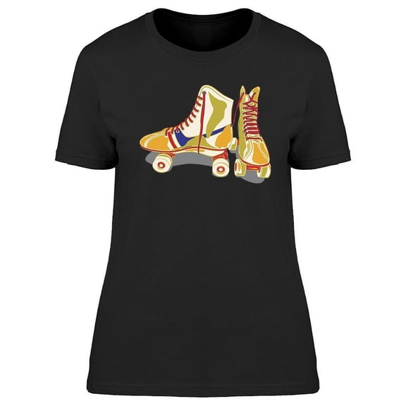 Retro Roller Skates T-Shirt Women -Image by Shutterstock, Female x-Large