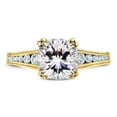 thumbnail image 4 of HeartsAndYou 3ct Cushion Cut Moissanite Vintage Inspired Solitaire Ring 18k Yellow Gold over Silver Round Accent, 4 of 5
