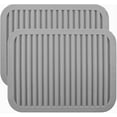 thumbnail image 1 of ORUYROP Silicone Trivets Mat Pot Holdes, Silicone Trivets for Hot Pots and Pans, Hot Pads Counter Mat Heat Resistant 2 Pack, Size:9x12 Inch, Rectangular, Grey, Silicone Trivets, 1 of 7