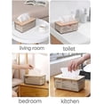thumbnail image 2 of Wooden Tissue Holder, Tissue Box, Rectangular Wooden Tissue Holder, Tissue Box With Bamboo Cover, 18 X 11.5 X 10 Cm, 2 of 2