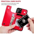 thumbnail image 4 of REQO iPhone 11 Pro Wallet Case with Card Holder,REQO PU Leather Kickstand Card Slots Case,Double Magnetic Clasp and Durable Shockproof Cover for iPhone 11 Pro 5.8 Inch(Red), 4 of 7
