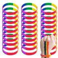 thumbnail image 1 of 100 Uds pulseras del orgullo Gay LGBT pulseras de arcoíris lesbianas pulseras de goma deportivas de silicona, 1 of 6