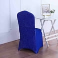 thumbnail image 2 of BalsaCircle 50 Royal Blue Solid Metallic Spandex Stretchable Banquet Chair Covers Slipcovers, 2 of 8