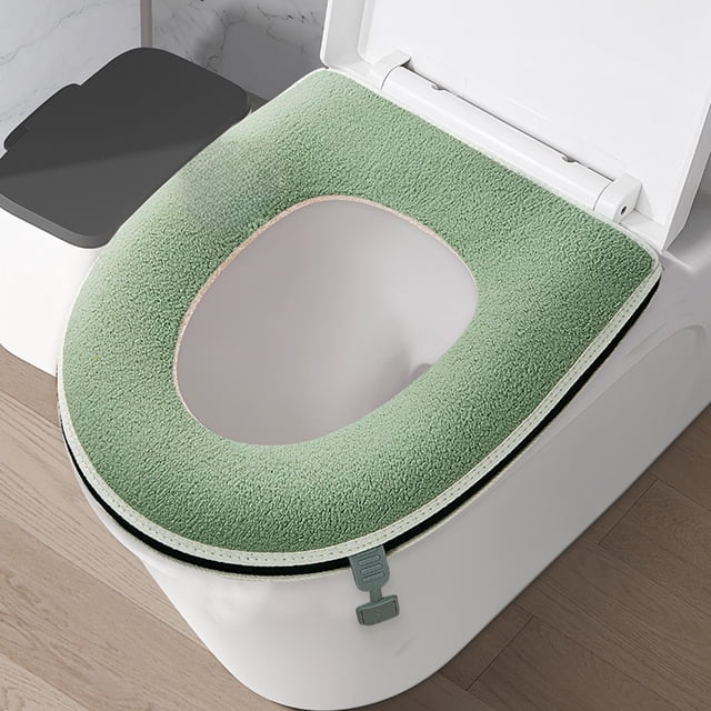 Fridja Home Decor Clearance Thickened Toilet Seat with Carrying Handle Complete Coverage Winter Warm Household Toilet Seat Removable Waterproof Toilet Seat