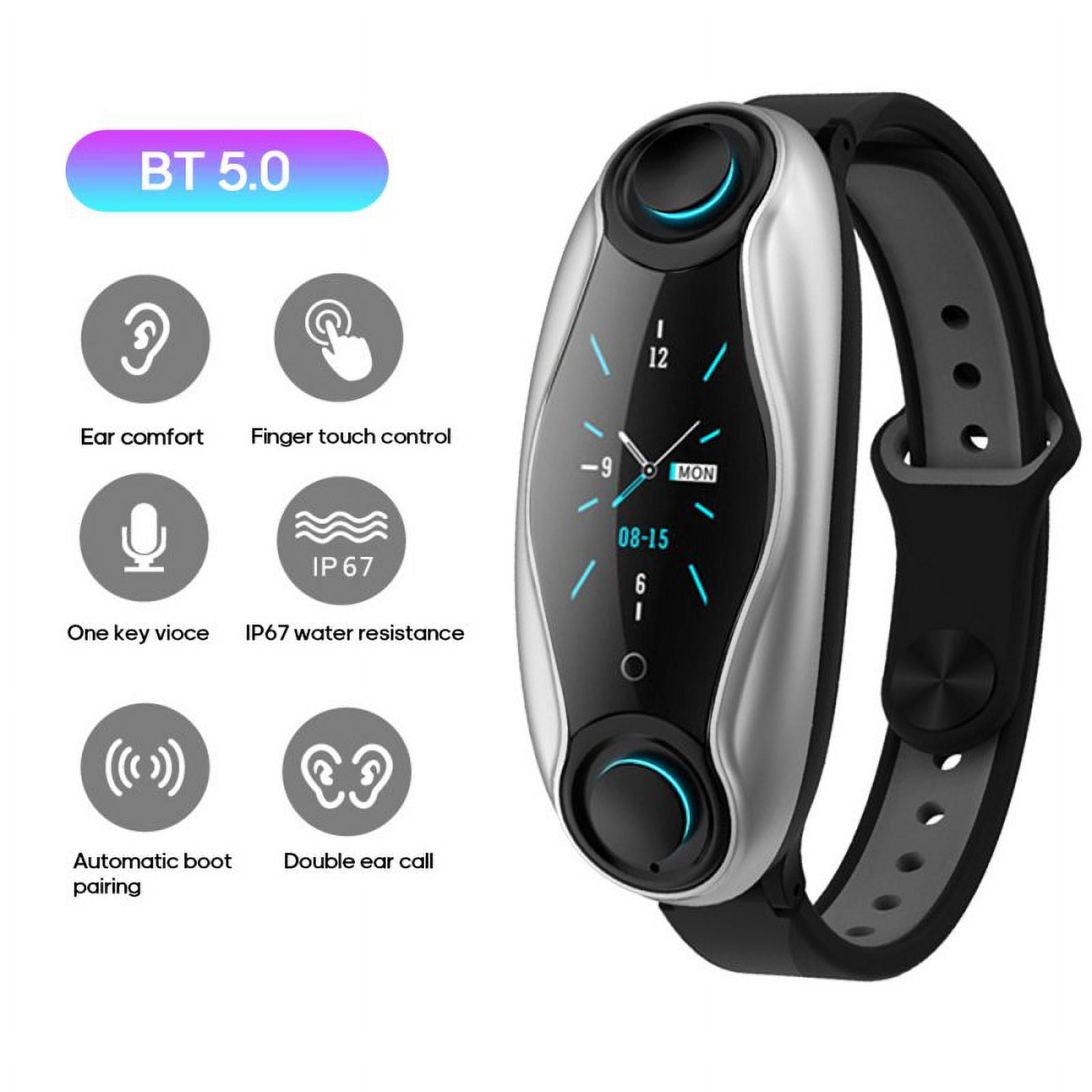 T90 Fitness Bracelet Bluetooth with Wireless Earphones IP67