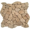 Rainforest Tan Stone Mosaic Pebble Floor and Wall Tile 12" x12" (5.0 Sq. ft. / Case)