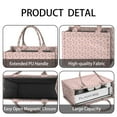 thumbnail image 4 of Large Capacity Tote Bag,Pink Christmas Gingerbread Pattern Handbag Fashion Luxury Tote Bag,15.7"x13"x 5.1" Inches,Laptop Compatible, 4 of 6
