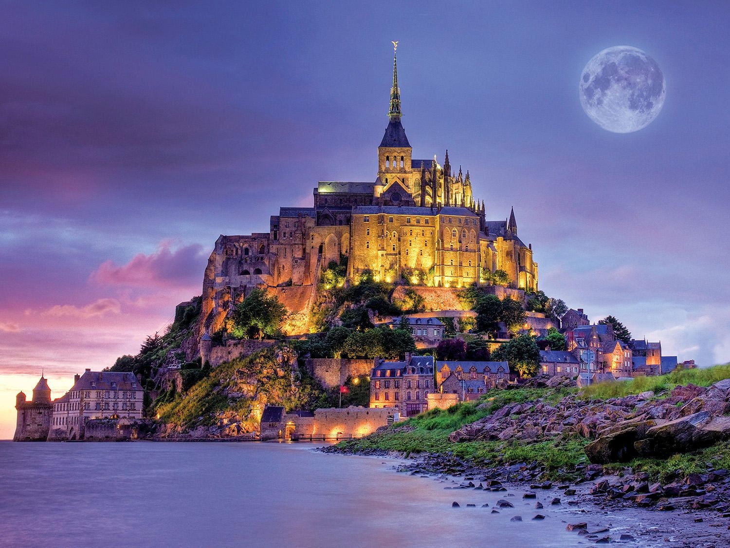 Buffalo Games Majestic Castles Mont Saint Michel, France 750 Piece Jigsaw Puzzle