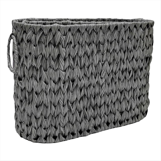 Cesta Tejida de Almacenamiento,Cesta de Mimbre Impermeable con Asas,Cesta Tejida Organizadora,Cesta de Despensa,Cesta de Almacenamiento de Mimbre C