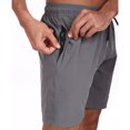 thumbnail image 3 of Mens Swim Trunks with Compression Liner 2 in 1 Quick Dry Bathing Suit Beach Shorts with Zipper Pockets, 3 of 7